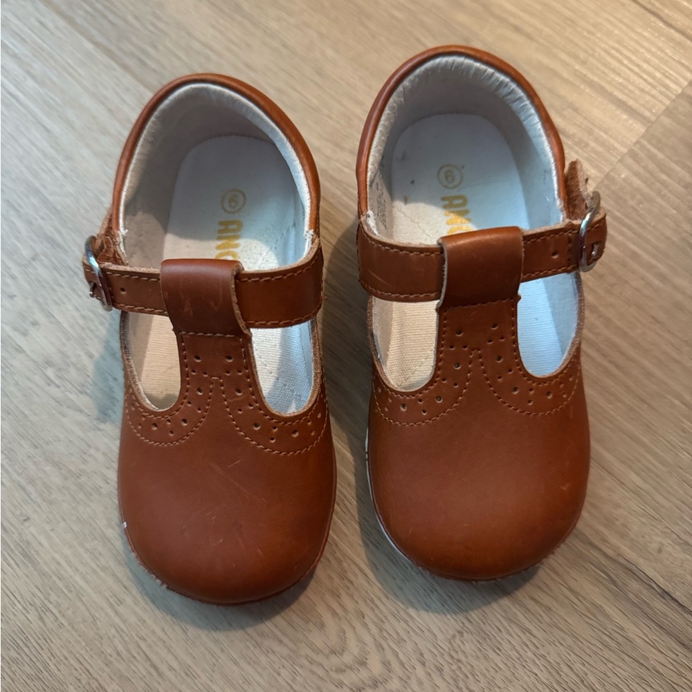 Brown Leather Kids Shoes